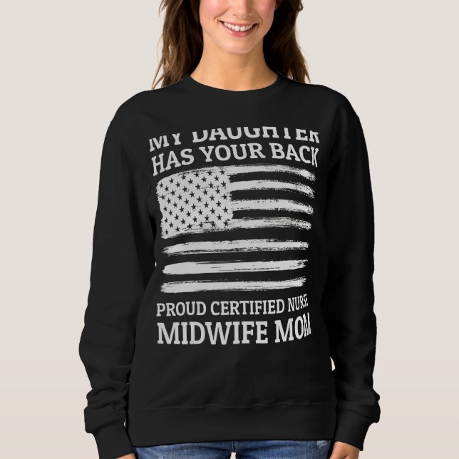 Moletom Enfermeira certificada, parteira mãe Roupa Mães (Frente)