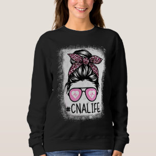 Moletom Enfermeira Cna Vida Sangrada Pink Leopard Mensagem
