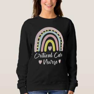 Moletom Enfermeira Crítica Boho Rainbow Enfermando Estudan