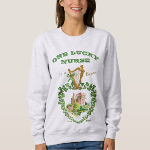 Moletom Enfermeira da sorte irlandesa Harp Lucky, castelo