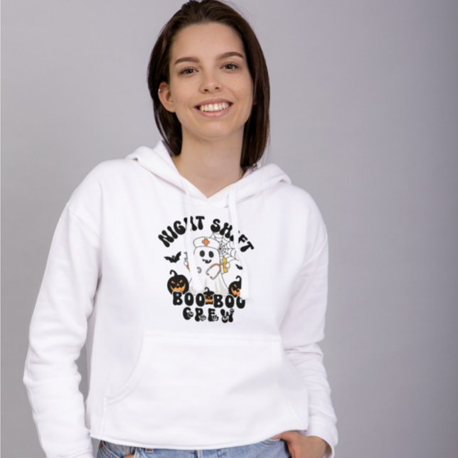Moletom Enfermeira de Dia das Bruxas Spooky Cute Ghost (Criador carregado)