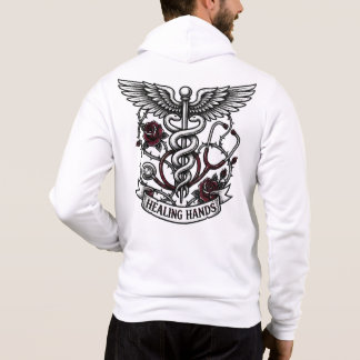 Moletom Enfermeira de Tatuagem Edge Crânio & Mãos de Cura