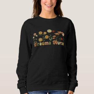 Moletom Enfermeira de Trauma Groovy Flores Enfermagem de T