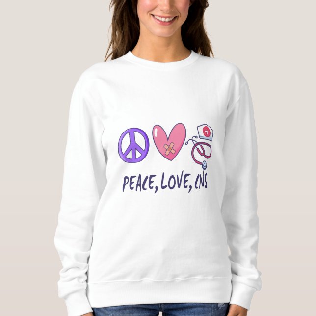 Moletom Enfermeira do Peace Love CNS (Frente)