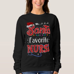 Moletom Enfermeira Favorita do Papai Noel Luz de Natal Enf