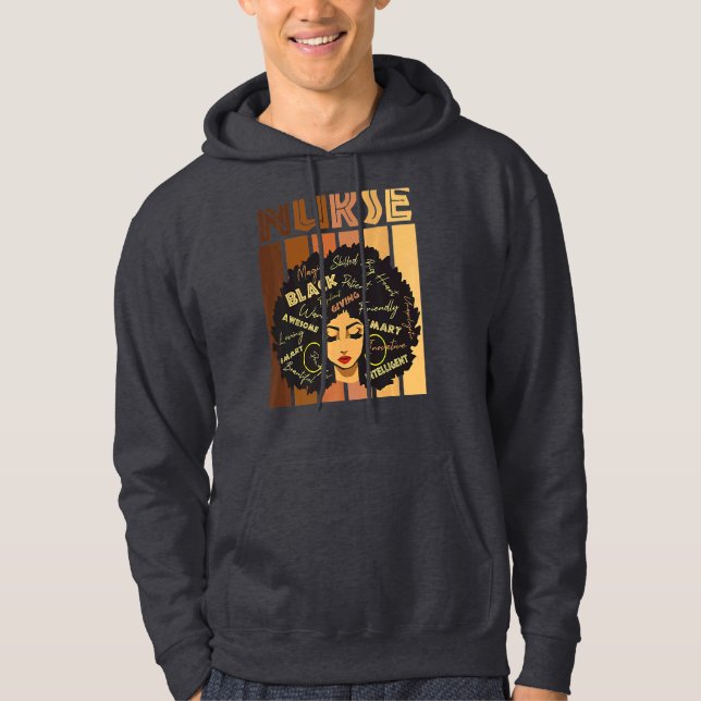 Moletom Enfermeira Forte Preta Afro Amor Melanina Ameri Af (Frente)