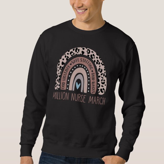 Moletom Enfermeira Funny Leopard Rainbow Million Marche 20 (Frente)
