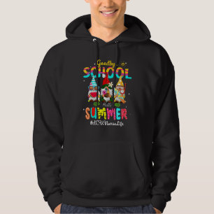Moletom Enfermeira Icu Gnomo Goodbye School Hello Summer