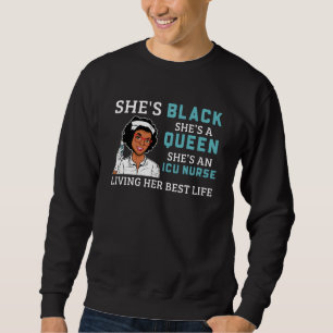 Moletom Enfermeira Negra Enfermeira Orgulhosa Afro Rainha
