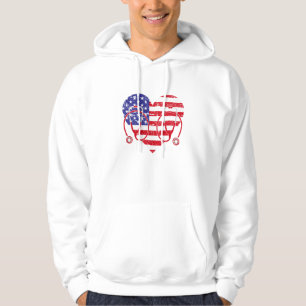 Moletom Enfermeira Patriótica Coração de Bandeira American