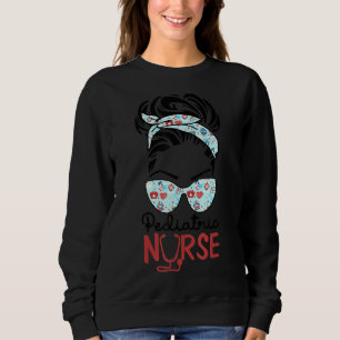 Moletom Enfermeira pediátrica Messaging Bun Love Heart Ste