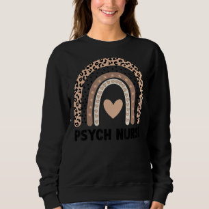 Moletom Enfermeira Psych Enfermando Leopard Rainbow