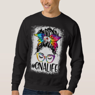 Moletom Enfermeira Vida Sangrenta Tie Dye Mensy Bun Nurse