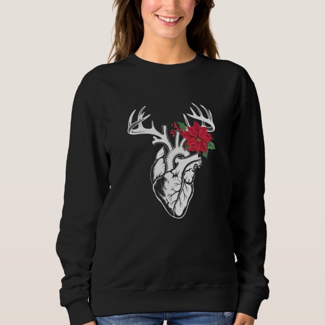 Moletom Enfermeiro Anatomia Cardíaca Reindeer Cath Lab RN (Frente)