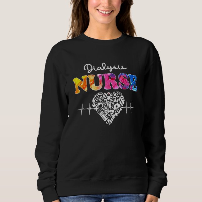 Moletom Enfermeiro De Diálise Watercol Love Heart Stethosc (Frente)