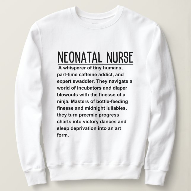 Moletom enfermeiro neonatal (Frente do Design)