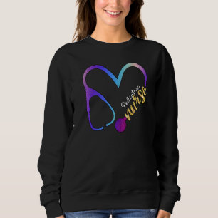 Moletom Enfermeiro Pediátrico Watercol Love Heart Stethosc