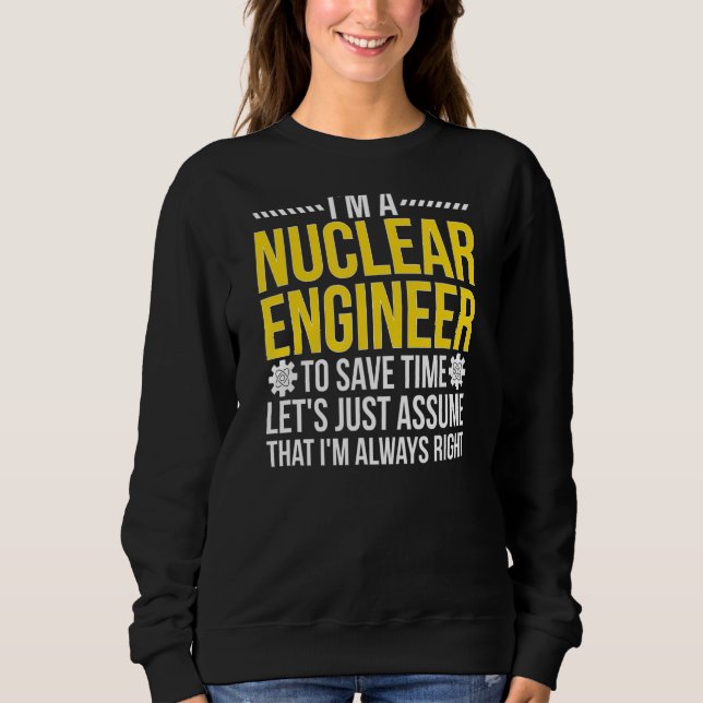 Moletom Engenharia Nuclear Engenheiro Sempre Certa (Frente)