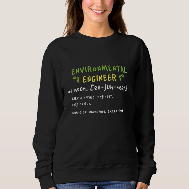 Moletom Engenheiro Ambiental Como Um Defi De Engenheiro No (Frente)