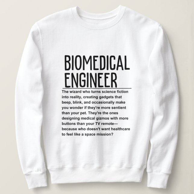 Moletom Engenheiro biomédico (Frente do Design)