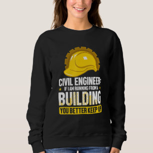 Moletom Engenheiro Civil Engraçado Se Eu Estiver Correndo