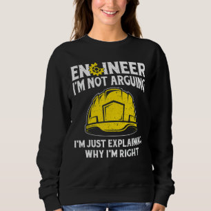 Moletom Engenheiro de Engenharia de Mens, não estou a argu