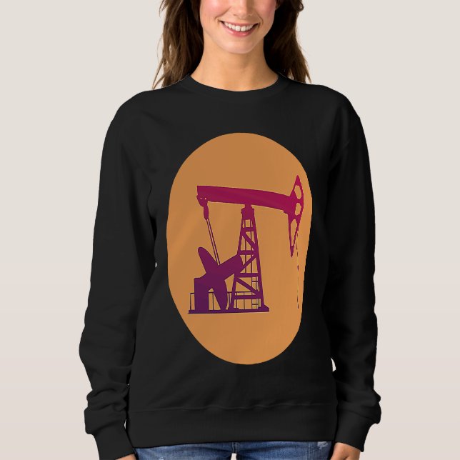 Moletom Engenheiro de perfuração Óleo de Pumpjack para Óle (Frente)