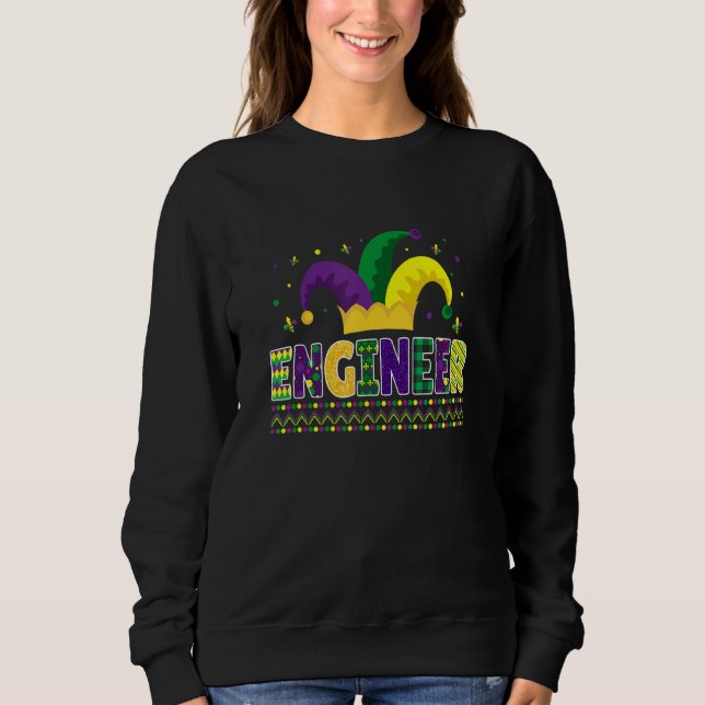Moletom Engenheiro engraçado Mardigras Engenheiro bonito (Frente)