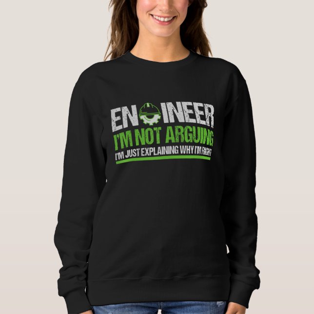 Moletom Engenheiro Futuro Não estou Argumentando Engenhari (Frente)
