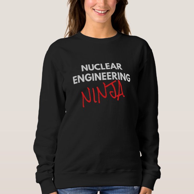Moletom Engenheiro Nuclear Divertido Ninja de Engenharia N (Frente)