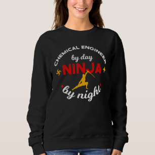 Moletom Engenheiro Químico de Dia Ninja à Noite