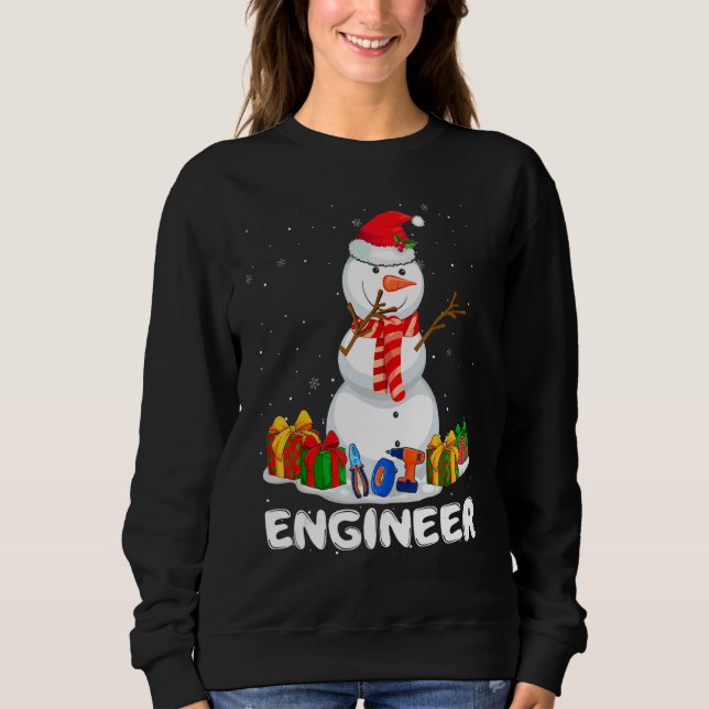 Moletom Engineer Christmas Funny Snowman Xmas Holiday Paja (Frente)