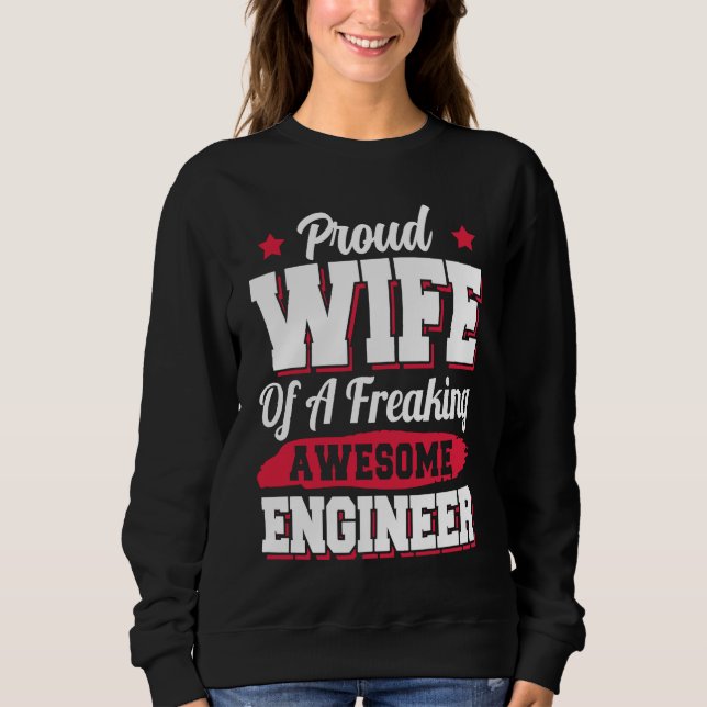 Moletom Engineering Degreed Engineer Wife (Frente)
