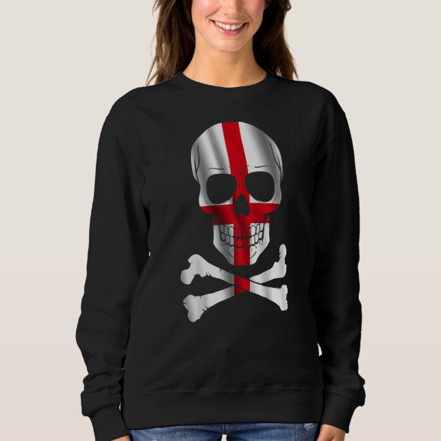 Moletom England Flag Design Skull Flag (Frente)
