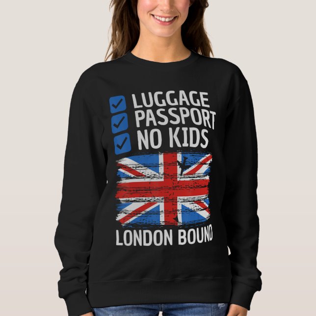 Moletom England United Kingdom UK Travel Vacation Outfit T (Frente)