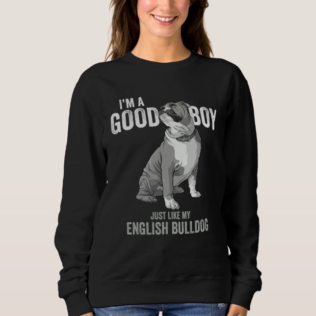 Moletom English bulldog  adorable bulldog  slogan dog dad (Frente)