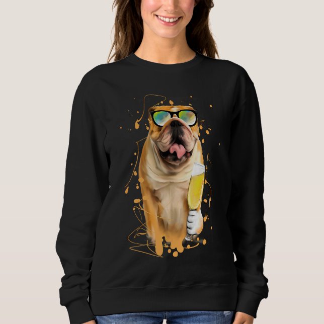 Moletom English Bulldog  Dog Illustration Owner (Frente)