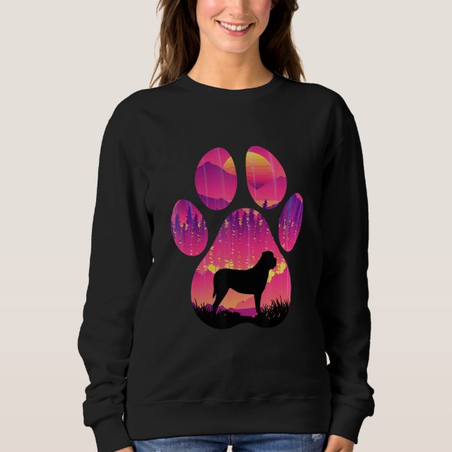Moletom English Mastiff Paw Mom Dad Dog  Women Men (Frente)