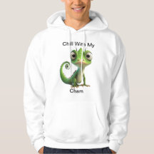 Engraçada Camaleão Pocket Hoodie - Lover de réptei