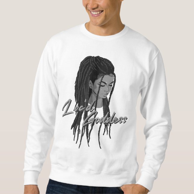 Moletom Engraçada Deusa Dotada Mulheres Dreadlock Negra (Frente)