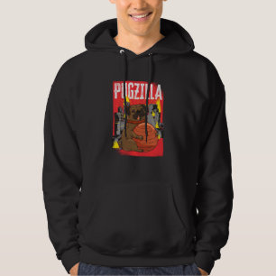 Moletom Engraçada E Bonita Pugzilla Giant Pug Dog Bregs S