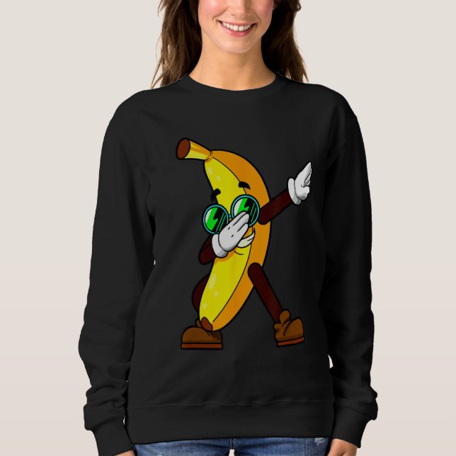 Moletom Engraçada Fruta Rapazes Meninas Dabbing Banana (Frente)