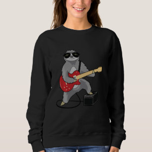 Moletom Engraçada Lama Tocando Violão Rocker Heavy Metal S