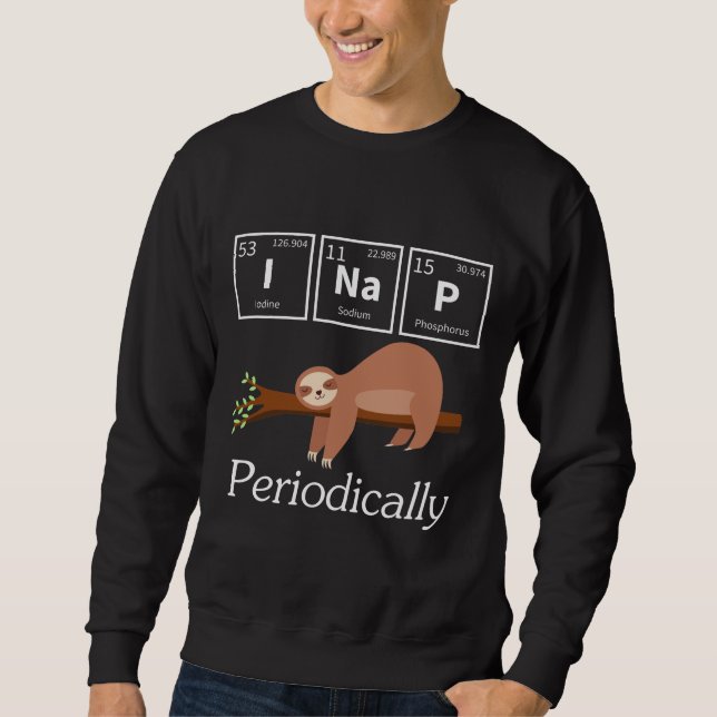 Moletom Engraçada Science Pun Chemistry Sloth Nap Lover (Frente)