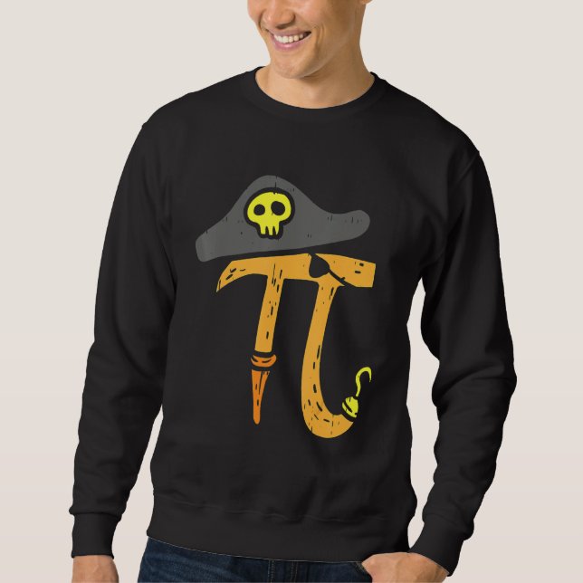 Moletom Engraçada Taxa de Dias Pi Pirata Geeks Matemáticos (Frente)