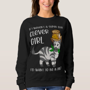Moletom Engraçada Zebra Lover Girl Cotação Dizendo Boni