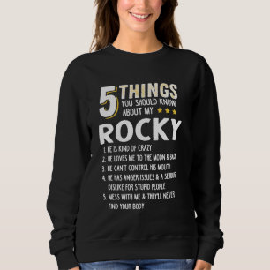 Moletom Engraçado 5 Coisas Vovô Rocky Graphic Crazy Id