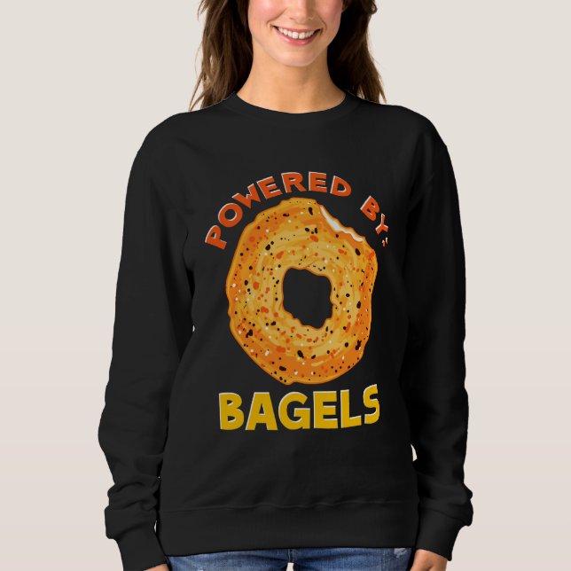 Moletom Engraçado Alimentado Por Bagéis Carbosques Combust (Frente)