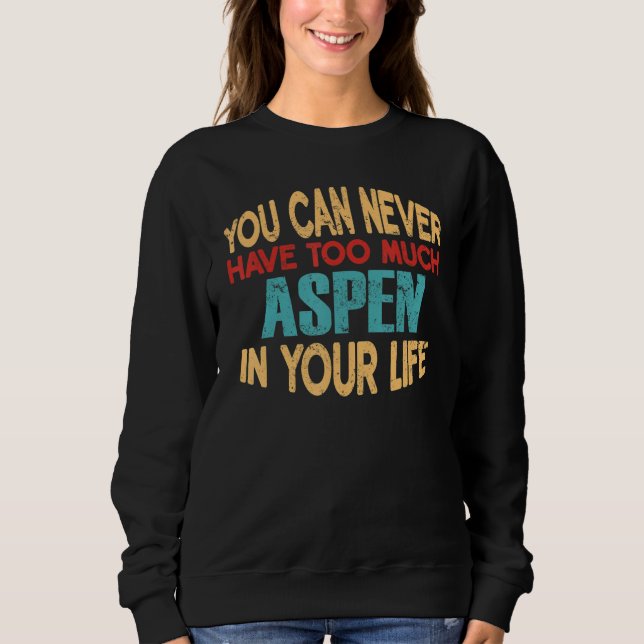 Moletom Engraçado Aspen Personalizado Nome Piada (Frente)