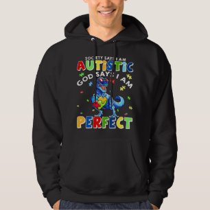 Moletom Engraçado Autismo cita "A Sociedade diz que sou A